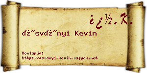 Ásványi Kevin névjegykártya