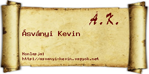 Ásványi Kevin névjegykártya